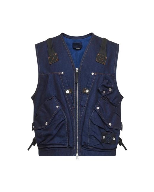 Stone Island Vests in het Blue voor heren