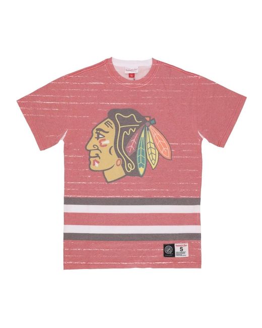 T-Shirts Mitchell & Ness de hombre de color Pink