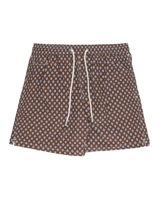 Mc2 Saint Barth Braune Meer Kleidung Mit Geo Tie Muster in Brown für Herren