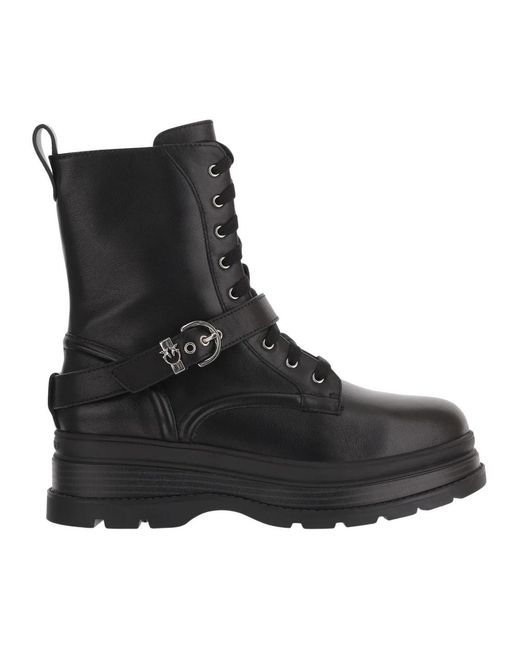 Pinko Black Lace-Up Boots