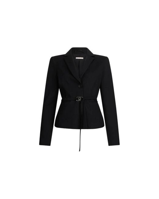 Liu Jo Black Tailored Jacket With Classic Lapel