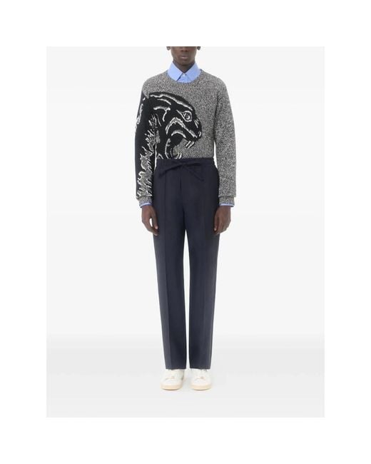 Valentino Garavani Gray Straight Trousers for men