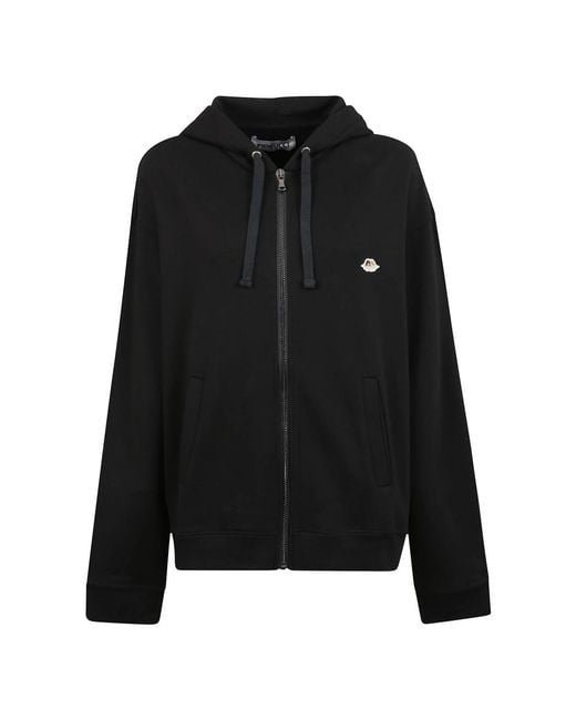 Fiorucci Hoodies & Sweatvesten ,Zwart ,Katoen Zwarte Hoodie Met Rits in het Black