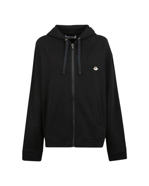 Fiorucci Hoodies & Sweatvesten ,Zwart ,Katoen Zwarte Hoodie Met Rits in het Black
