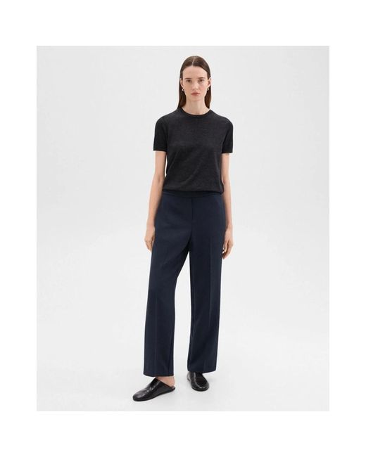 Wide Trousers di Theory in Blue