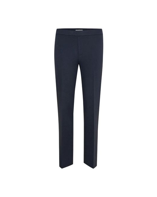 Part Two Blue Straight Trousers