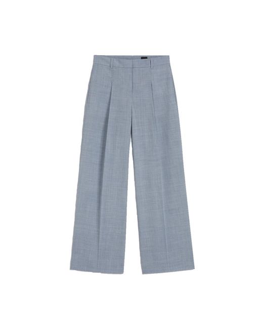 HUGO Broeken ,Blauw ,Wol Wijde Broek in het Blue