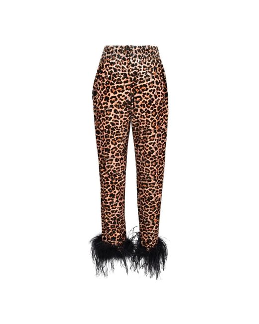 Giulia N Couture Brown Elegante hose mit stretch-stoff