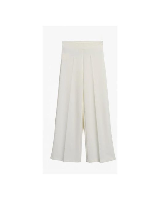 Wide Trousers ViCOLO de color White