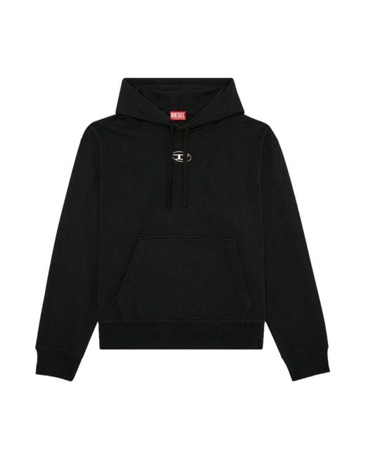 DIESEL Logo-Plaque Hoodie in het Black voor heren