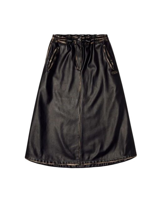 Gonna Midi 'O-Blivion' di DIESEL in Black