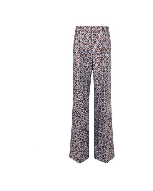 Etro Gray Wide Trousers