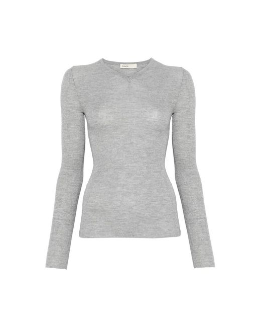 Khaite V-Neck Knitwear in het Gray