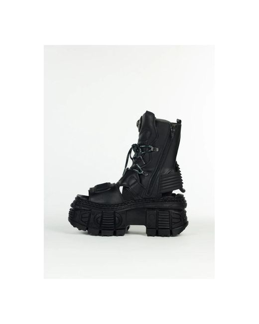 Vetements Black Lace-Up Boots