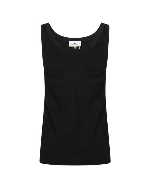Elisabetta Franchi Black Sleeveless Tops