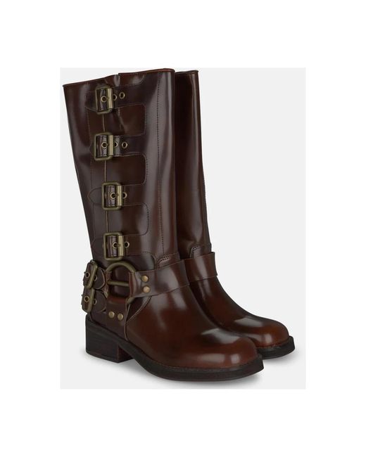 Alma En Pena. Brown High Boots