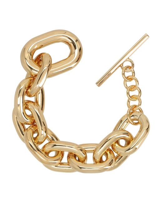 Rabanne Accessoires ,Geel ,Xl Link Bracelet in het Metallic