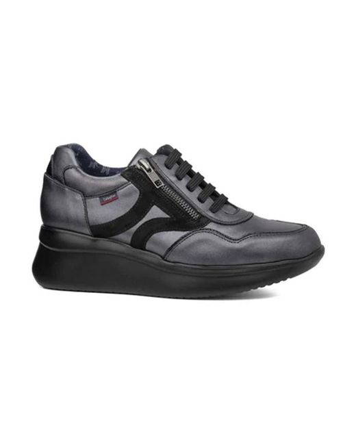 Callaghan Black Wildleder Zip Sneakers Mit Gummisohle