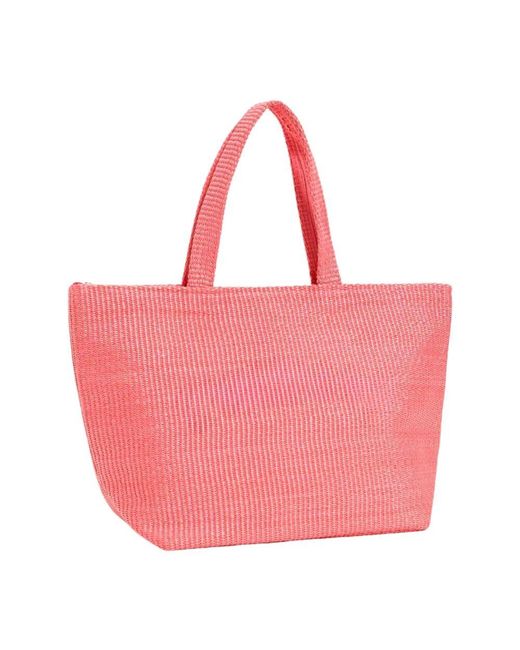 Twinset Red Fuchsia Shopper Tasche Mit Logo