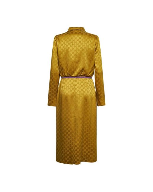 Gucci Yellow Shirt Dresses