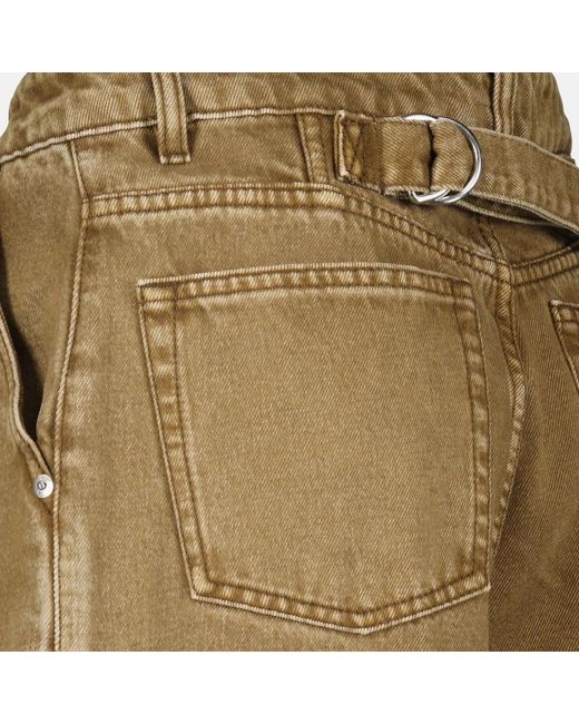 AMI Green Denim Shorts