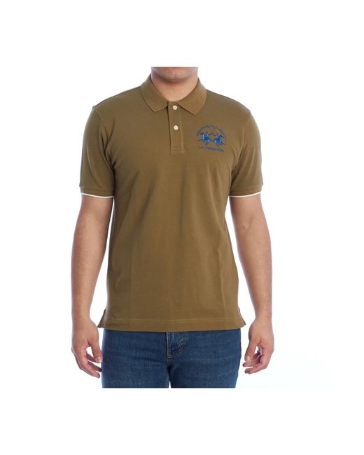 La Martina Green Polo Shirts for men