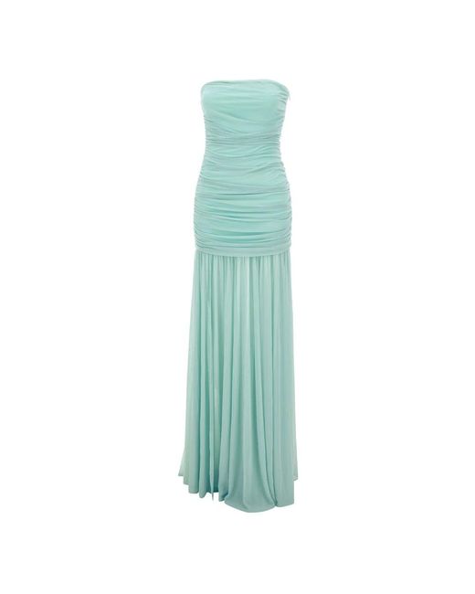 retroféte Kleedjes ,Blauw ,Polyester Adele Dress in het Green