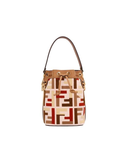 Fendi White Bucket Bags