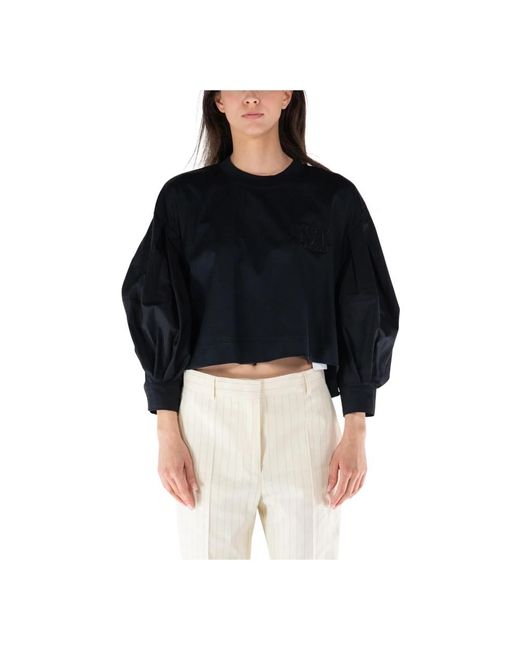 Elegante blusa de algodón Max Mara de color Black