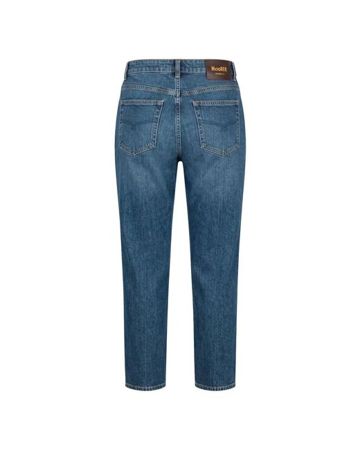 Moorer Blue Straight Fit Jeans