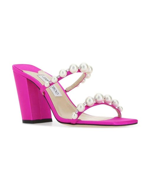 Jimmy Choo Pink Pantoletten mit Absatz