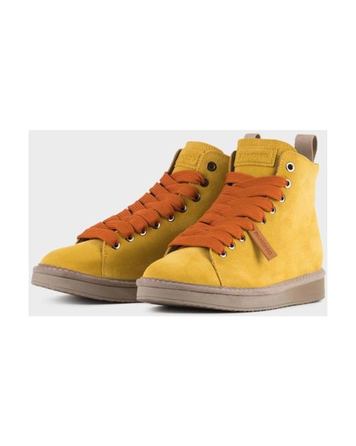 Pànchic Yellow Lace-Up Boots for men