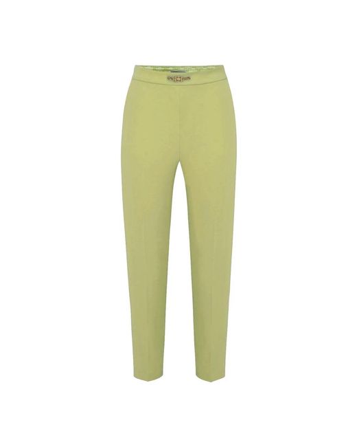 Elisabetta Franchi Green Cropped Trousers