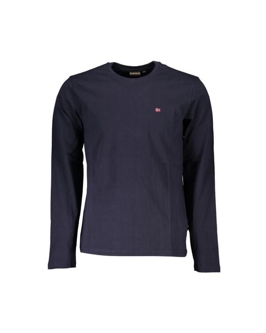 Napapijri Blue Long Sleeve Tops for men