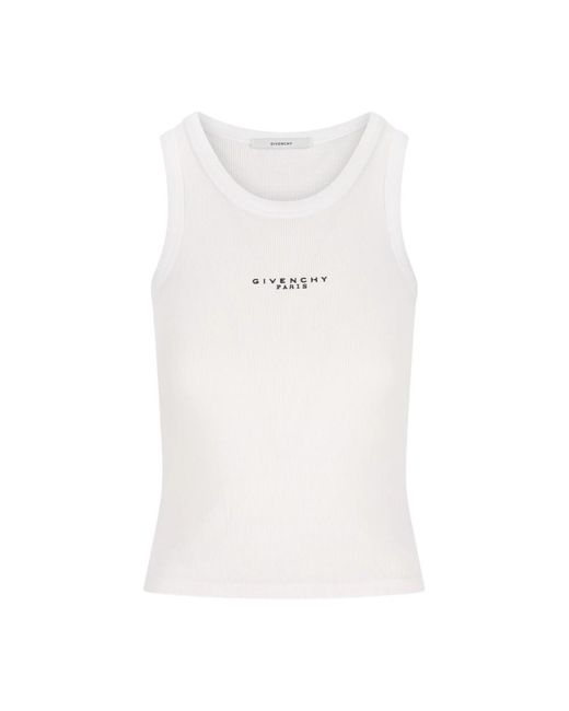 Sleeveless Tops Givenchy de color White