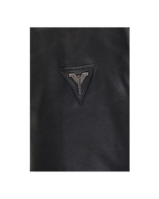 carlo colucci Black Long Donatella Leather Jacket