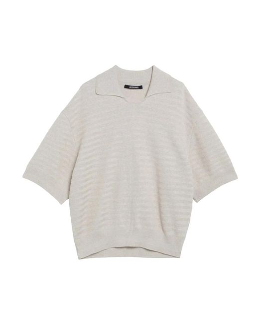 Jacquemus Gray V-Neck Knitwear for men