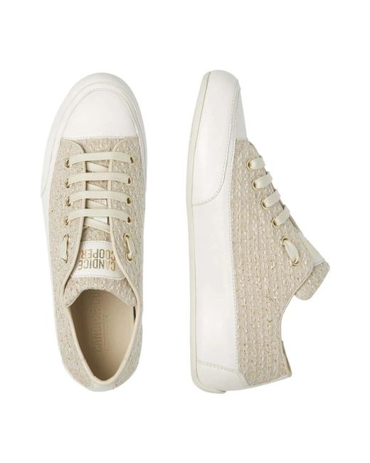 Candice Cooper White Sneakers rock fabric