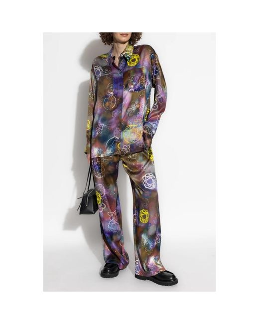 KENZO Zijden Broek in het Multicolor