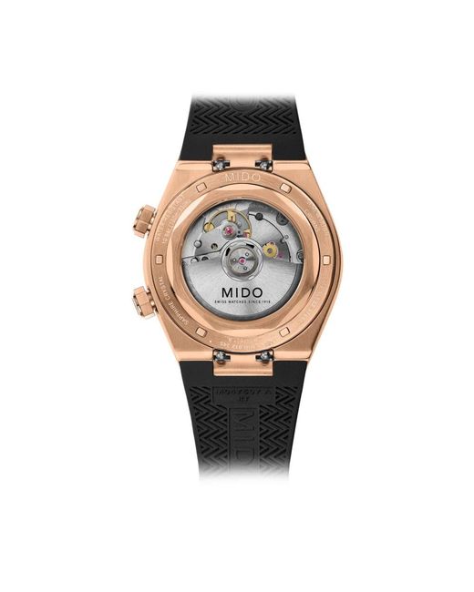 MIDO Accessoires ,Zwart ,Multifort 8 Two Crowns in het Black