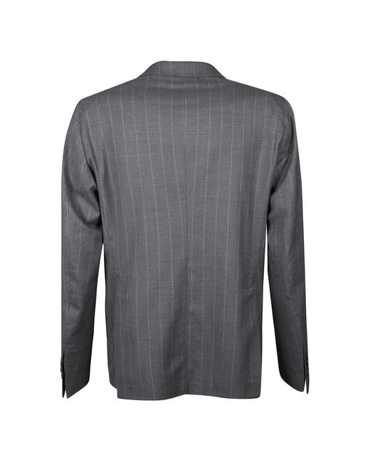 Tagliatore Gray Double Breasted Suits for men