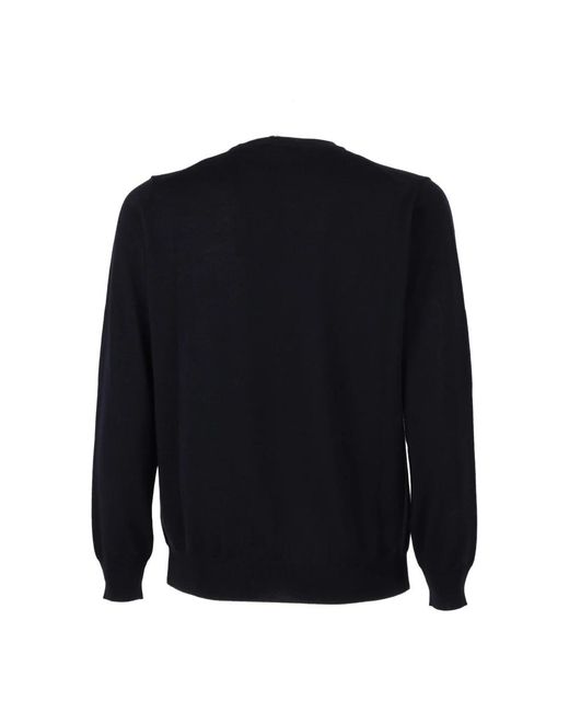 Kangra Black Round-Neck Knitwear for men