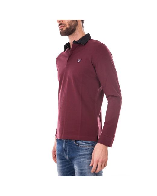 Armani Jeans Polo in het Purple voor heren