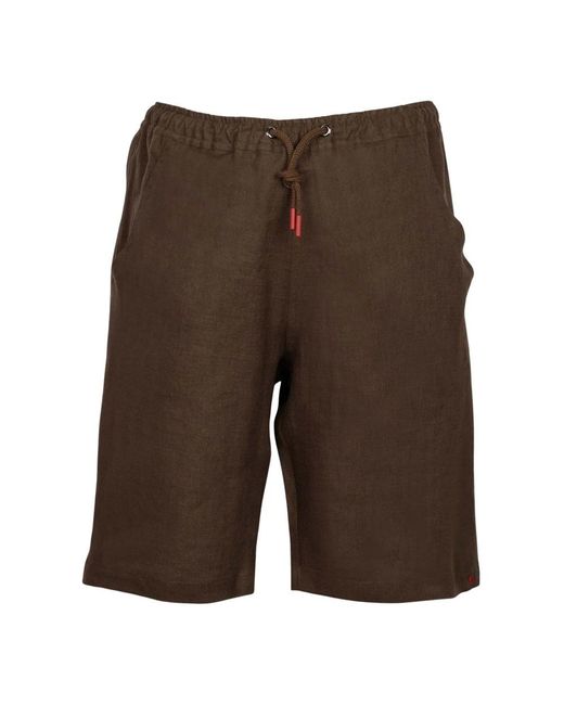 Kiton Brown Casual Shorts for men