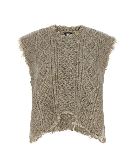 R13 Gray Round-Neck Knitwear