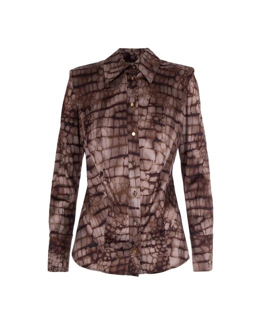 Elisabetta Franchi Brown Shirts
