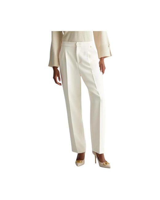 Liu Jo White Straight Trousers