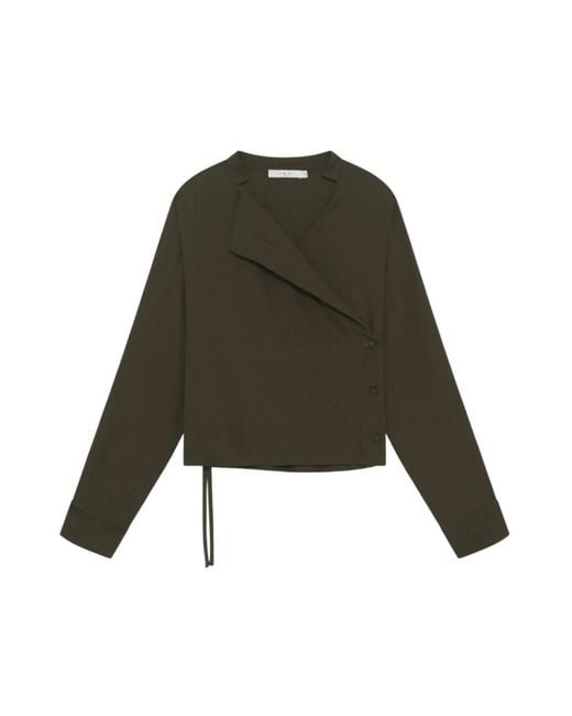 IRO Overhemden ,Groen ,Wol Paquita Wrap Top in het Green