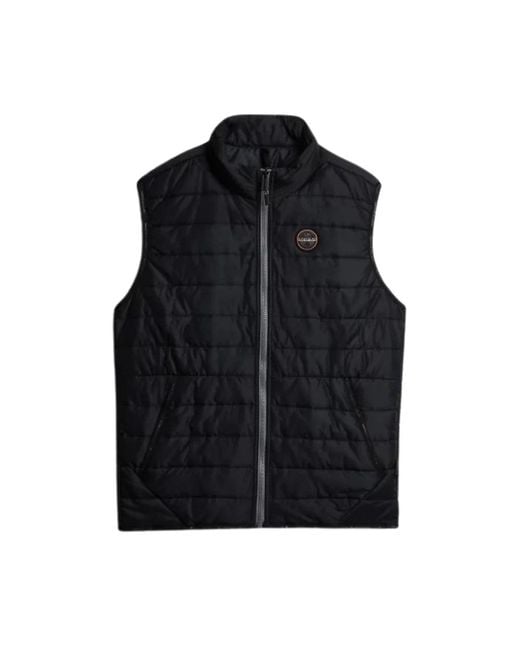 Napapijri Black Waistcoats for men