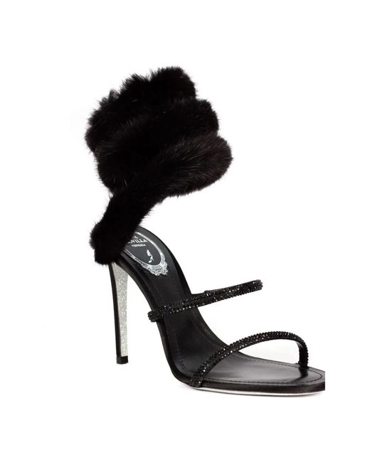 High Heel Sandals Rene Caovilla en coloris Black